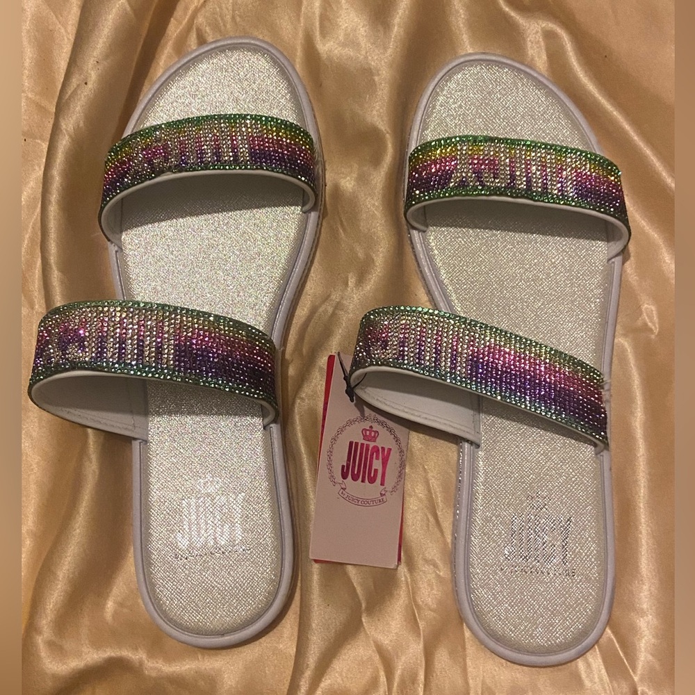 Juicy Couture Rainbow Size 11 Sandals ~ NWT #8525